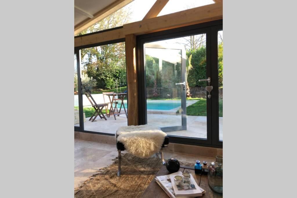 Cottage Normand Avec Sa Grande Piscine Chauffee Toute L Annee Sur Parc Arbore Et Clos En Plein Coeur De La Campagne Adapte Aux Kids Et Dog Friendly Saint-Antonin-de-Sommaire Buitenkant foto
