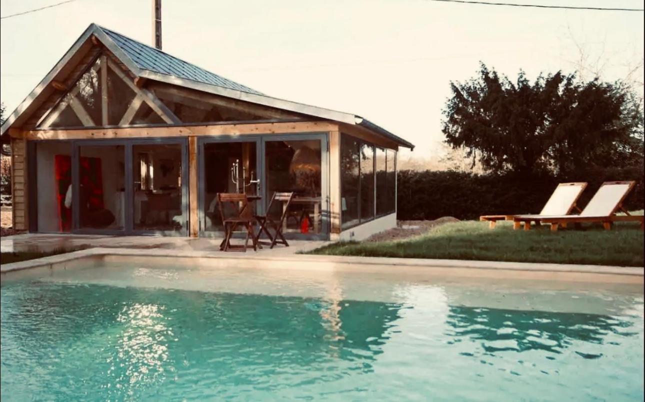 Cottage Normand Avec Sa Grande Piscine Chauffee Toute L Annee Sur Parc Arbore Et Clos En Plein Coeur De La Campagne Adapte Aux Kids Et Dog Friendly Saint-Antonin-de-Sommaire Buitenkant foto